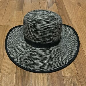 Women’s Woven Sun Hat Black and White